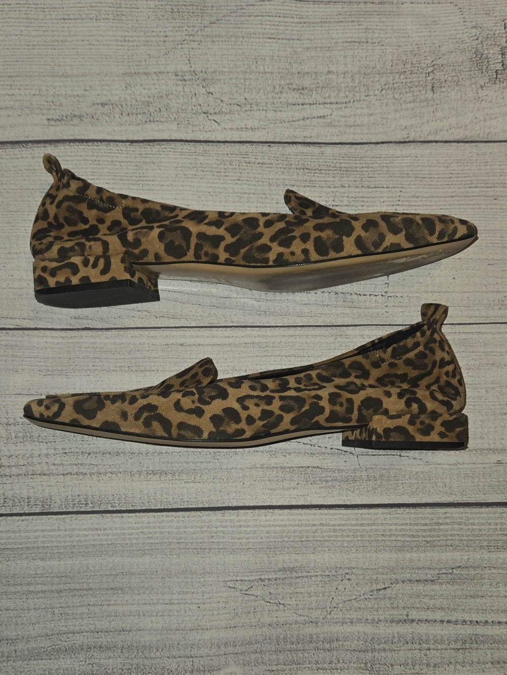 Bruno Magli Porscha Loafers Leopard Suede Size 7.5 - Picture 3 of 9